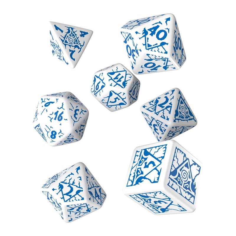 Q WORKSHOP Pathfinder Reign of Winter Rpg Ornamented Dice Set 7 Polyhedral Pieces - Image 1